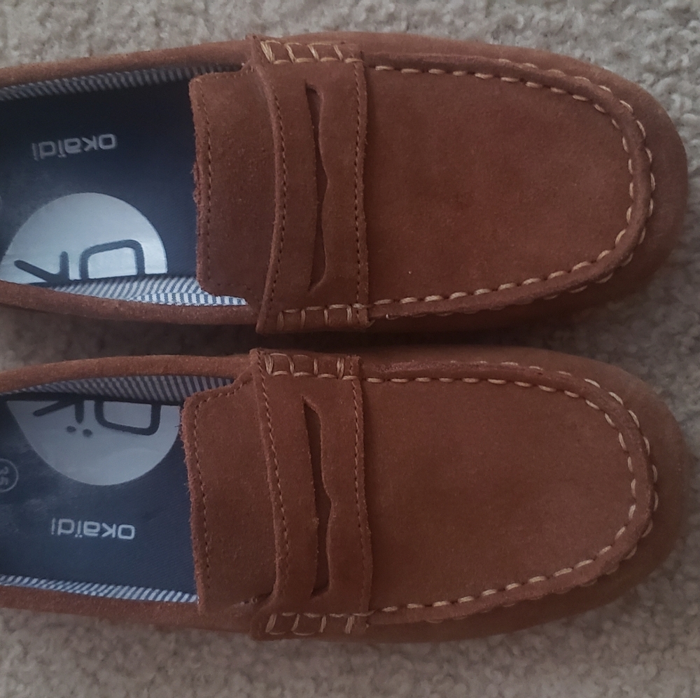 Kids Okaidi Mocassin in brown, size European 35.